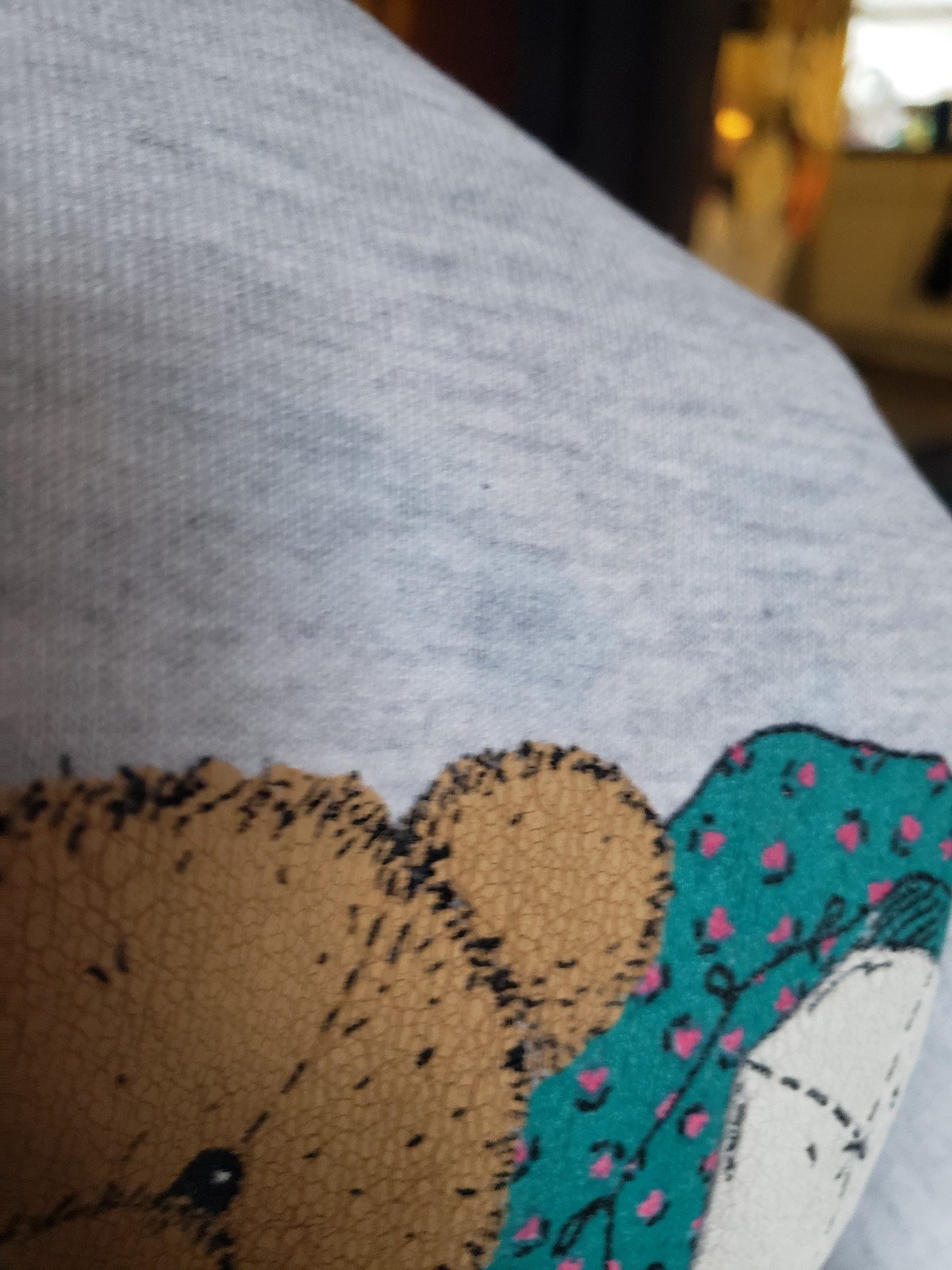 90s Grandmacore Teddy Bear and Bunny Turtleneck Sweatshirt