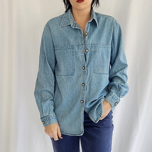 90s Denim Button Down Shirt
