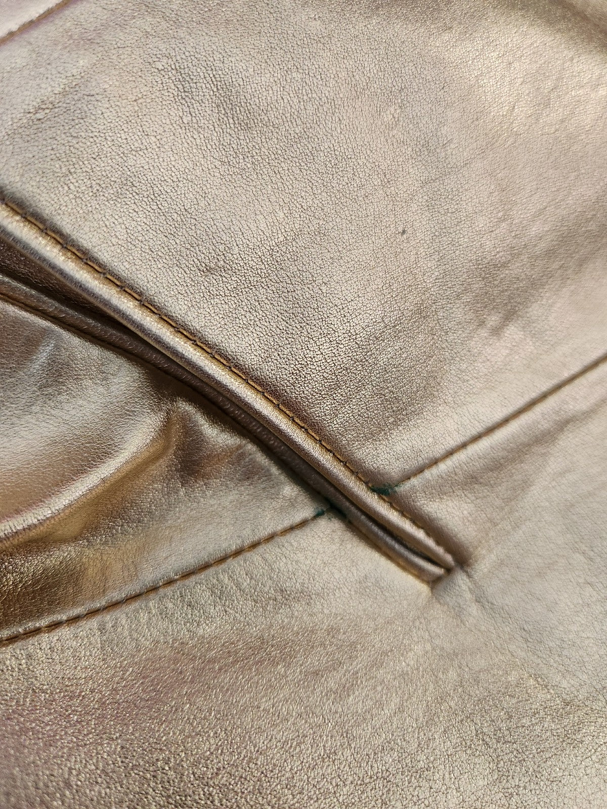 90s Gold Leather Blazer