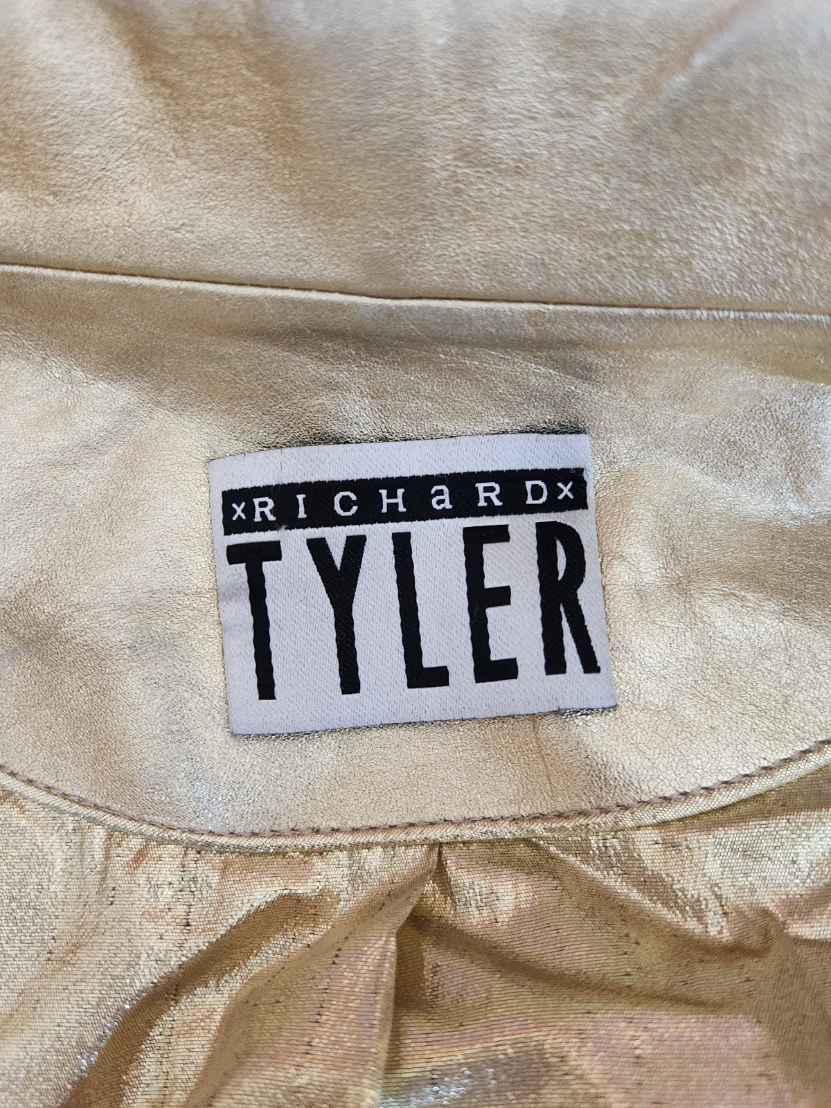 90s Gold Leather Blazer
