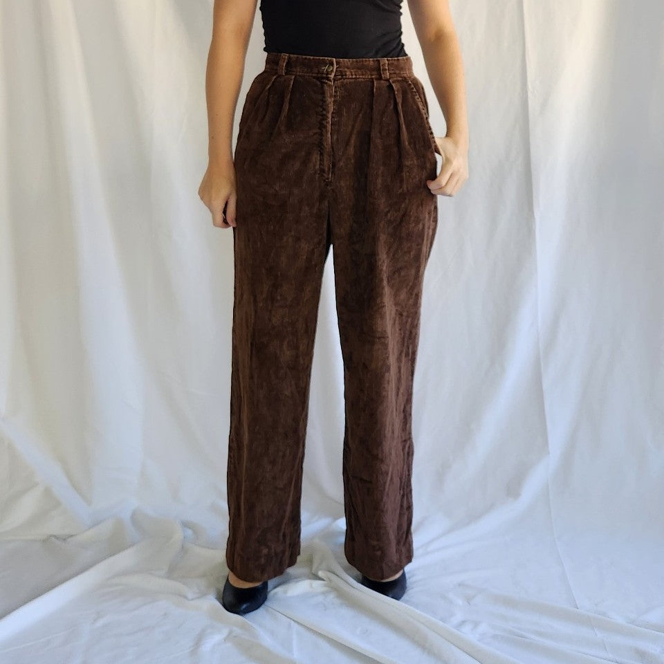 80s Brown High Rise Cords