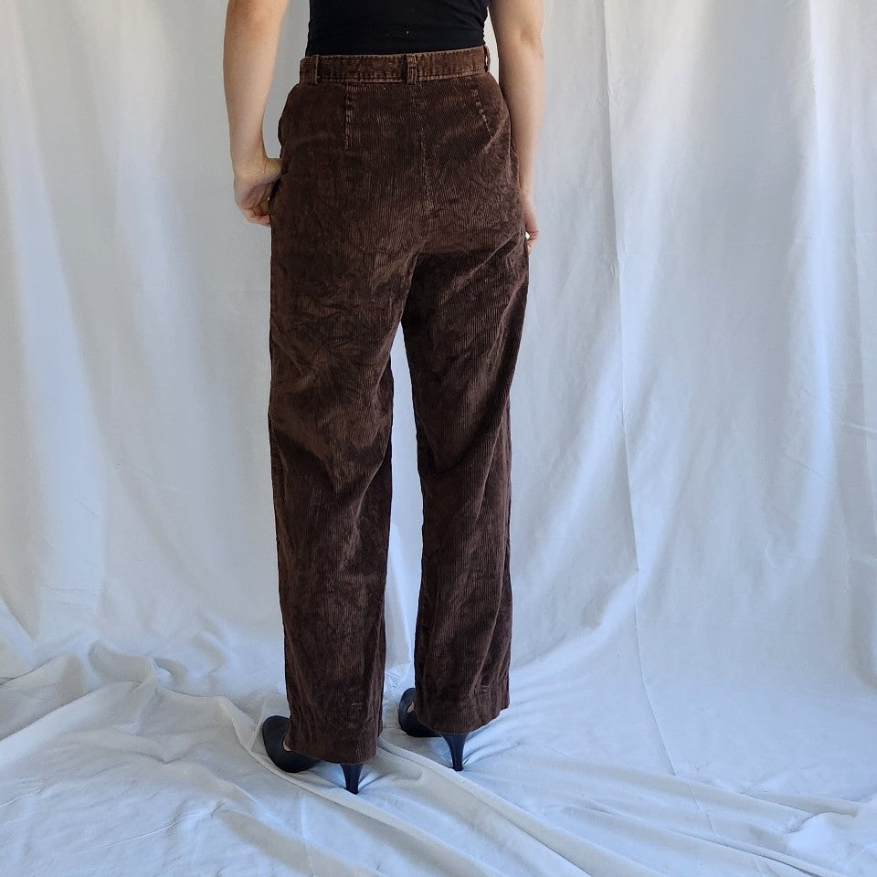 80s Brown High Rise Cords
