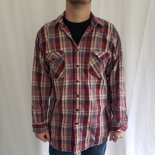 90s Oshkosh B'Gosh Red and Blue Plaid Flannel