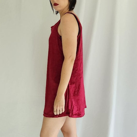 90s Pink Velvet Mini Dress