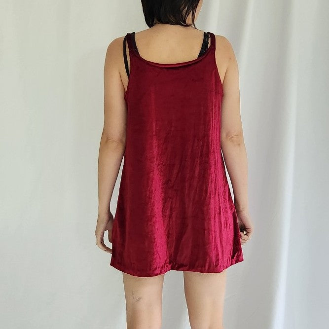 90s Pink Velvet Mini Dress