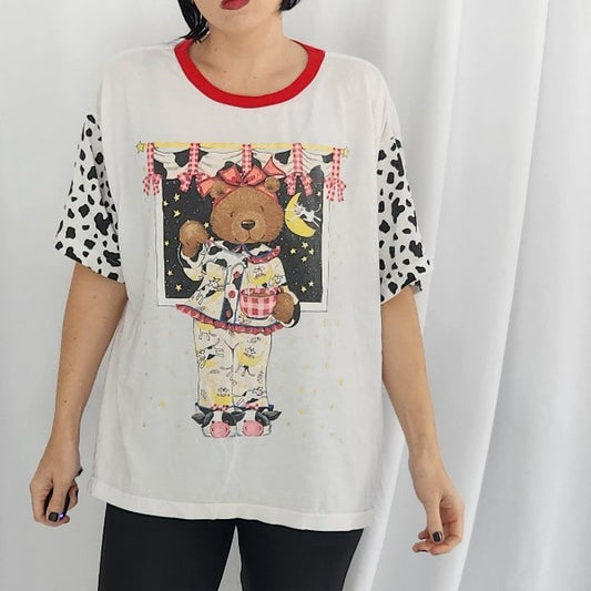 90s Teddy Bear Pajama Shirt
