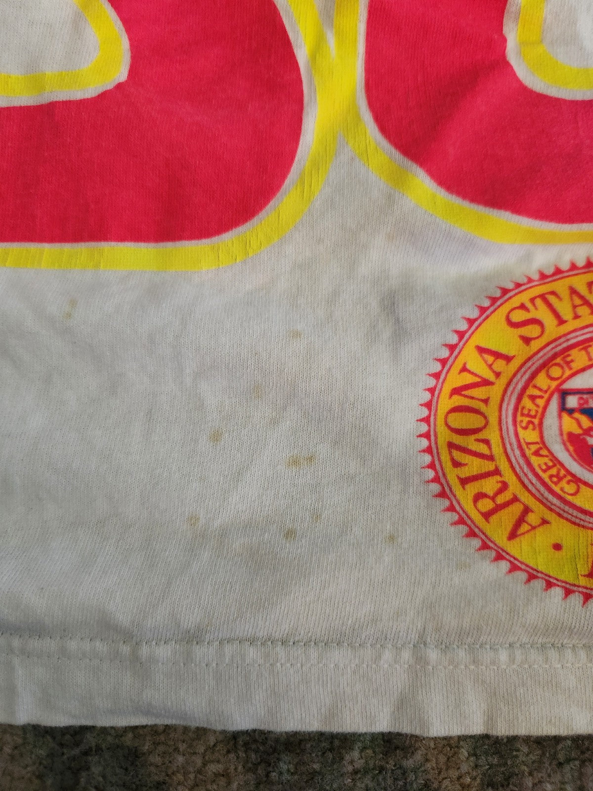 90s ASU Hot Pink Cropped Tee