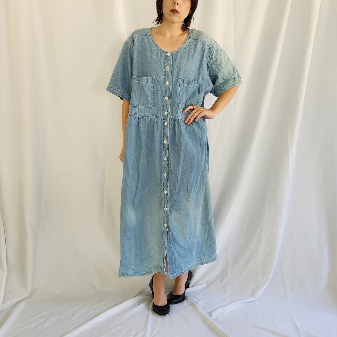 90s Denim Maxi Dress