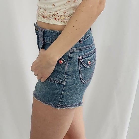 Y2K Bongo Denim Short Shorts