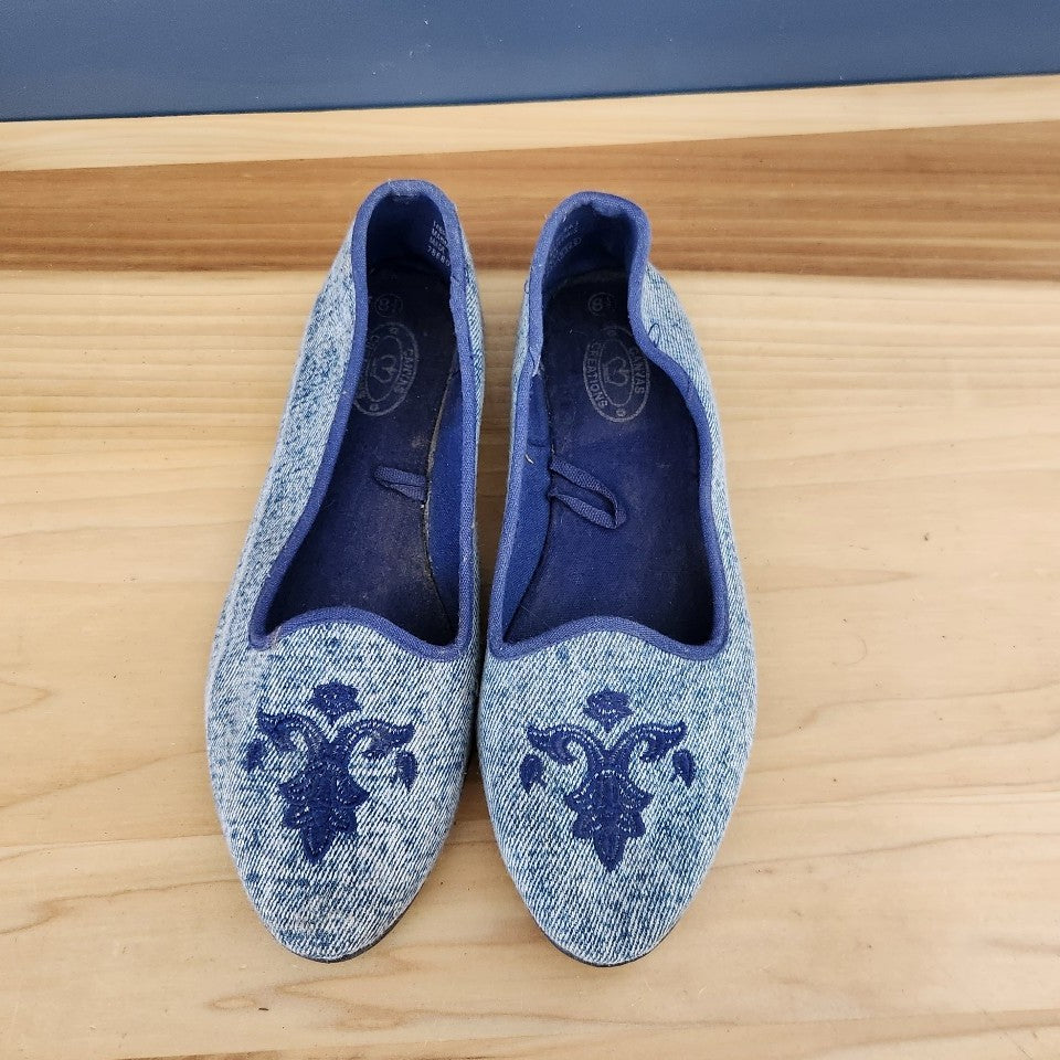 80s/90s Denim Canvas Flats