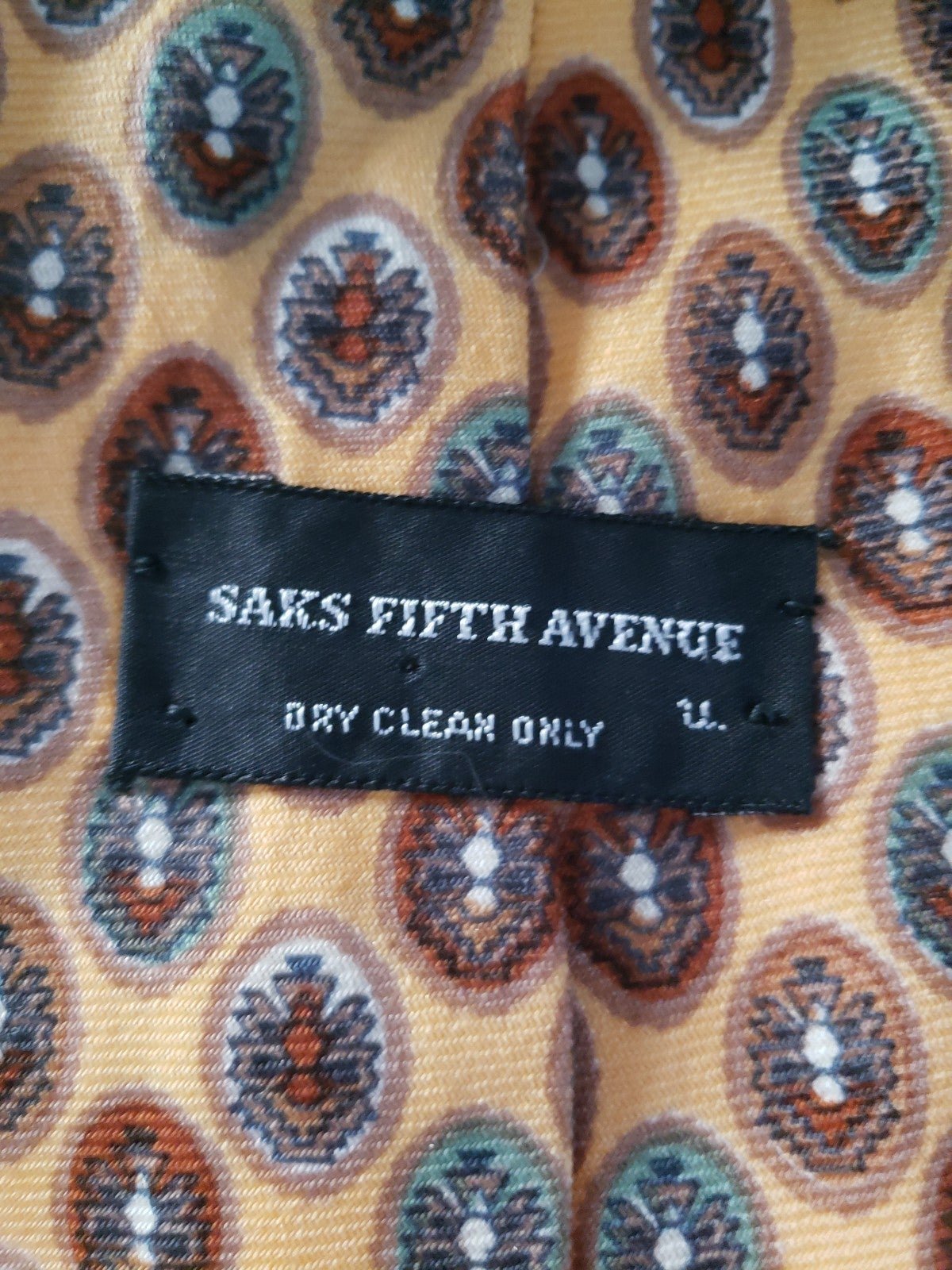 Vintage 80s Saks Fifth Avenue Wool Tie