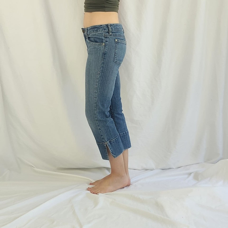 Y2K Low Rise Mudd Capris with Heart