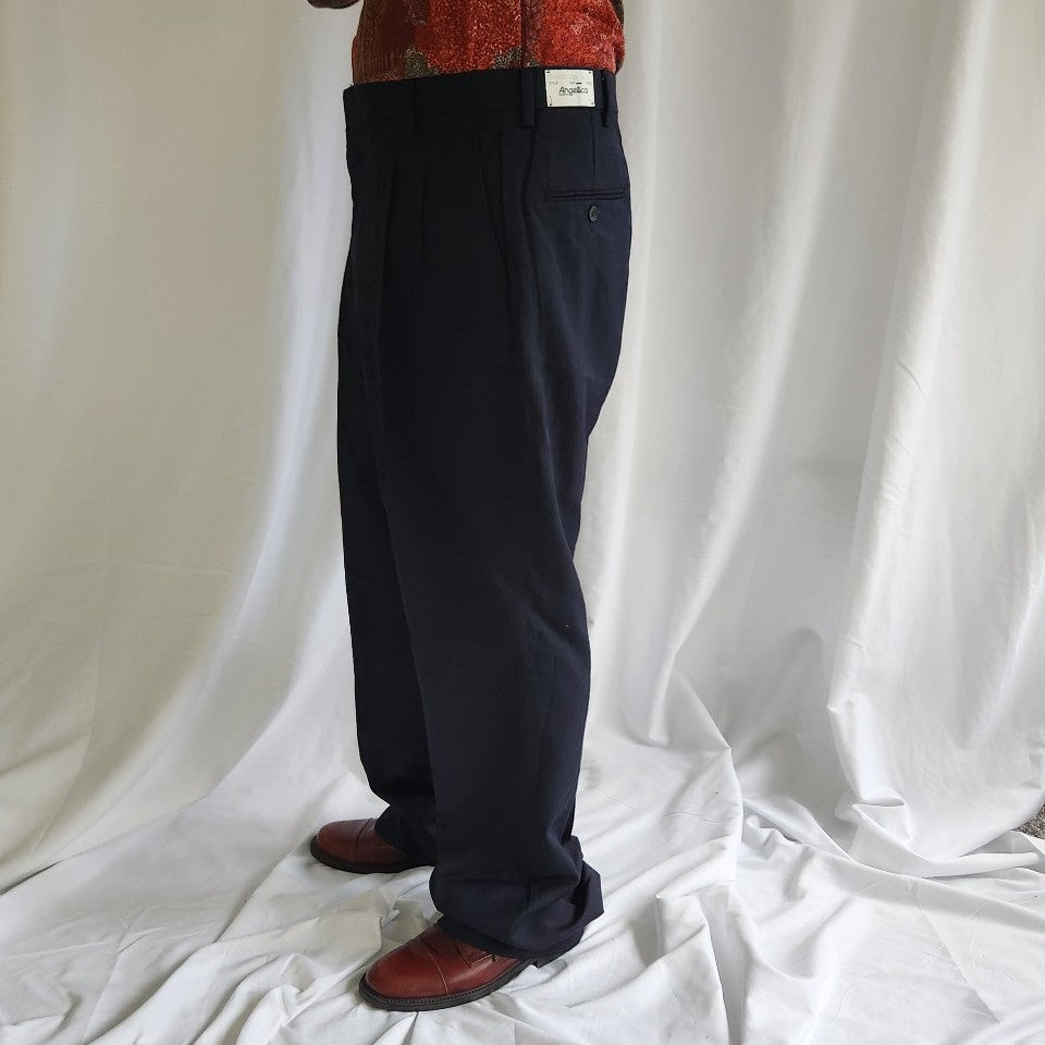 80s Navy Blue Deadstock Trousers