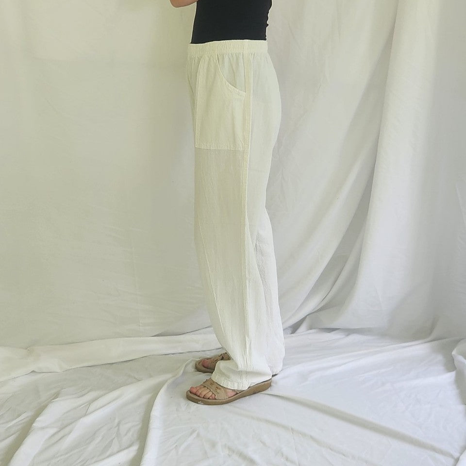 90s/Y2K White Cotton Pants