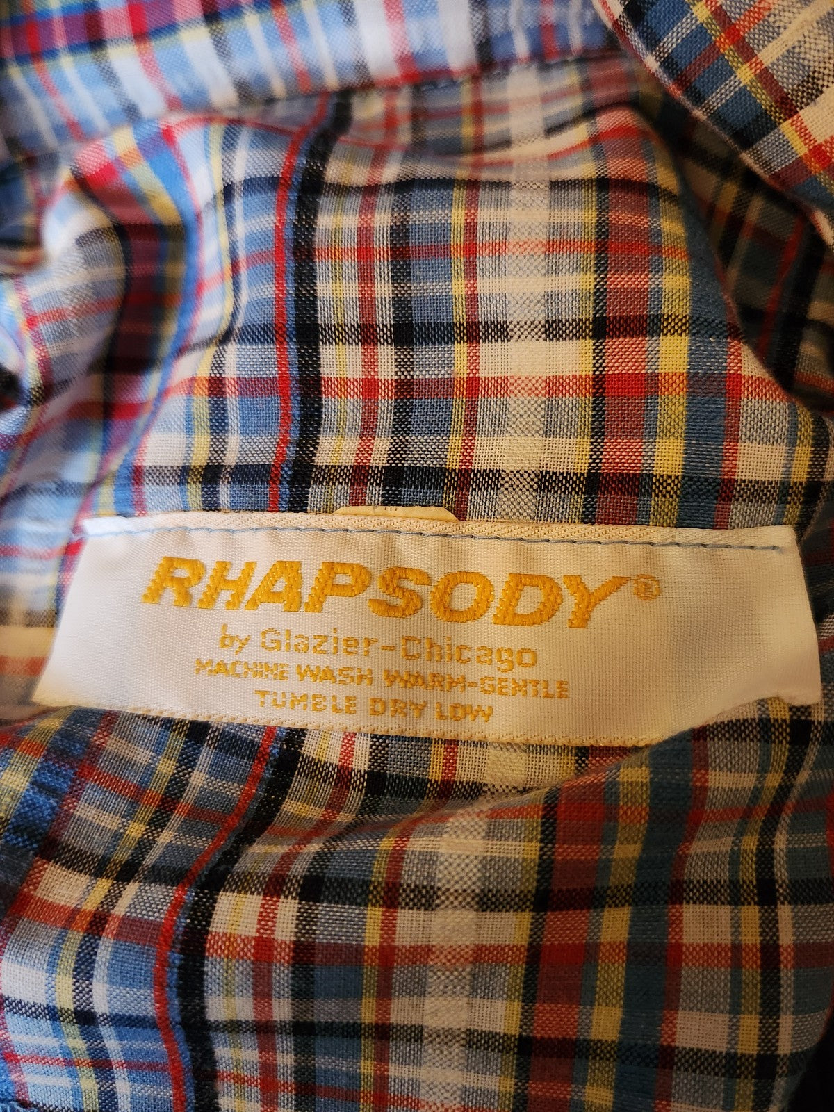 80s Red, White, and Blue Plaid Blazer