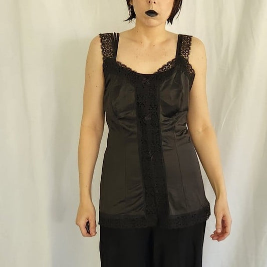 80s Black Lacy Nightie