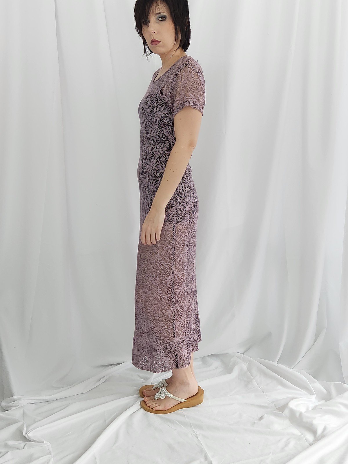 Y2K Sheer Purple Dress