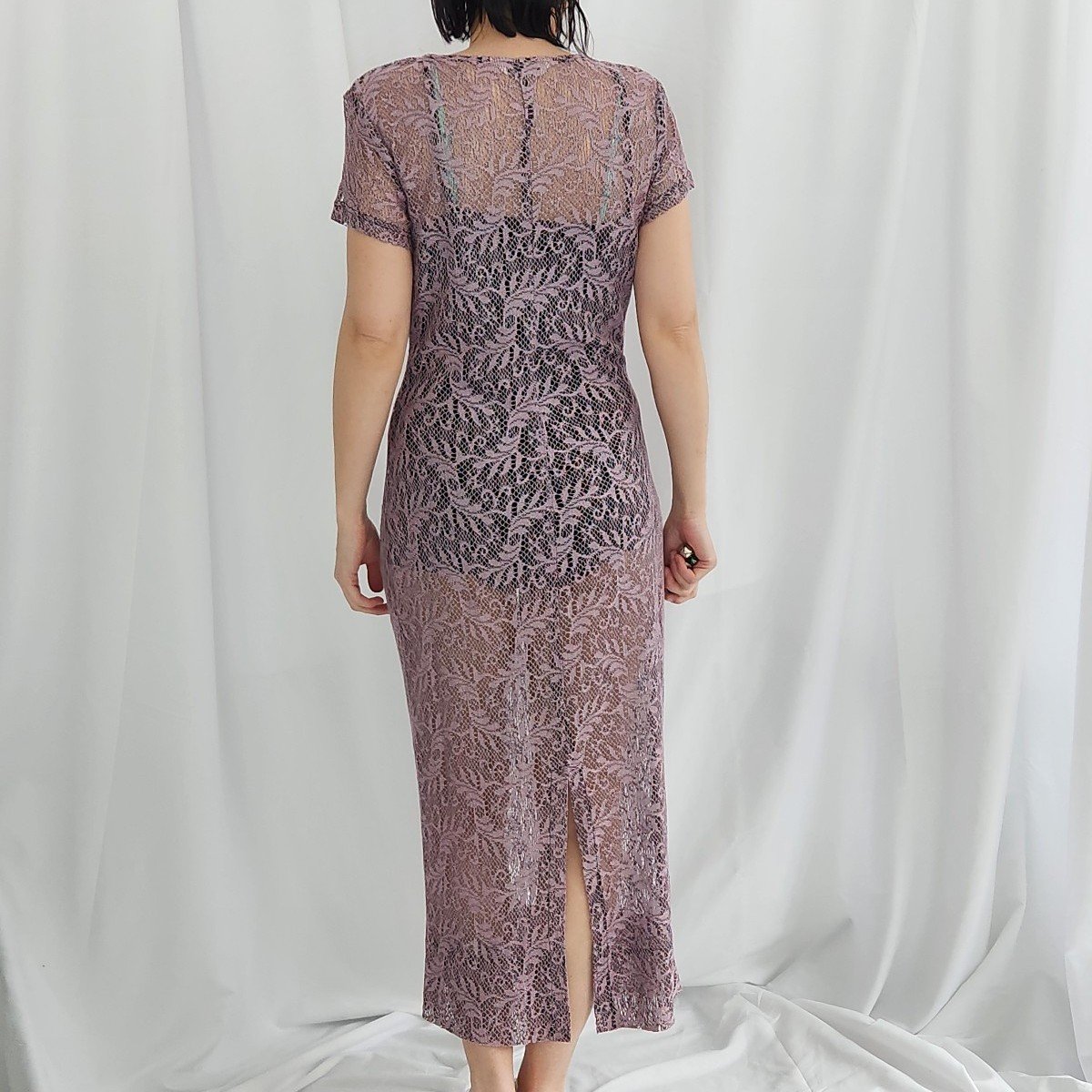 Y2K Sheer Purple Dress