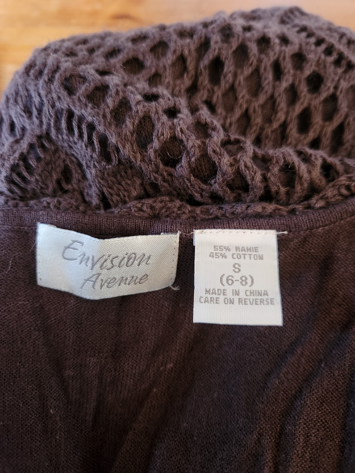 Y2K Brown Crochet Boho Layered Top