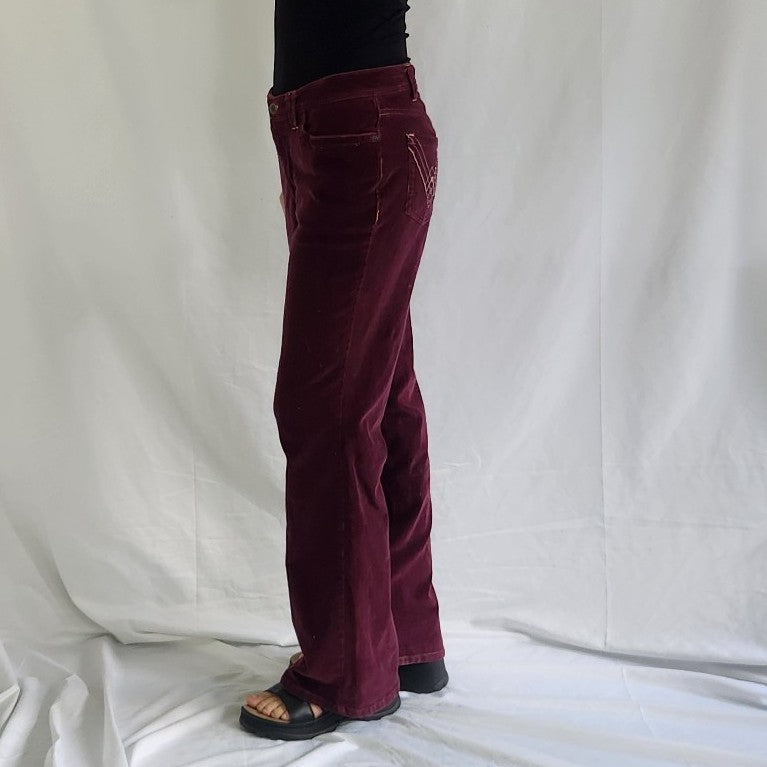 Y2K Purple Flare Corduroy Pants