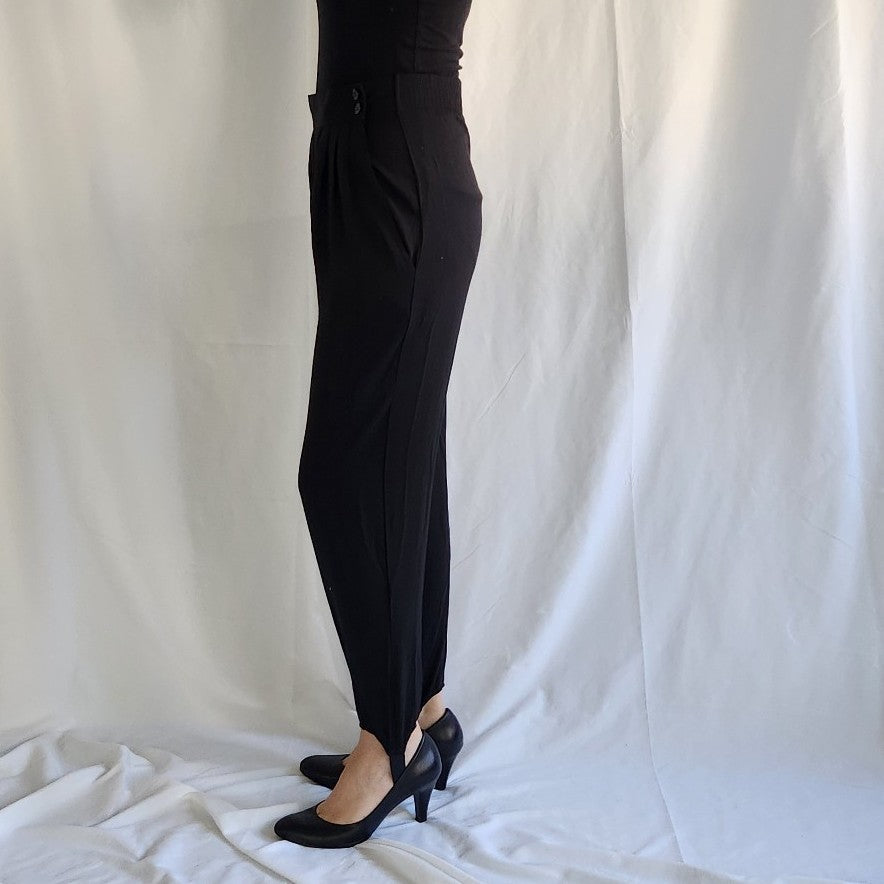 80s Black Stirrup Pants