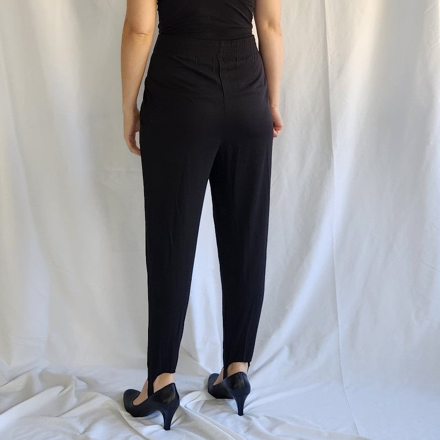 80s Black Stirrup Pants