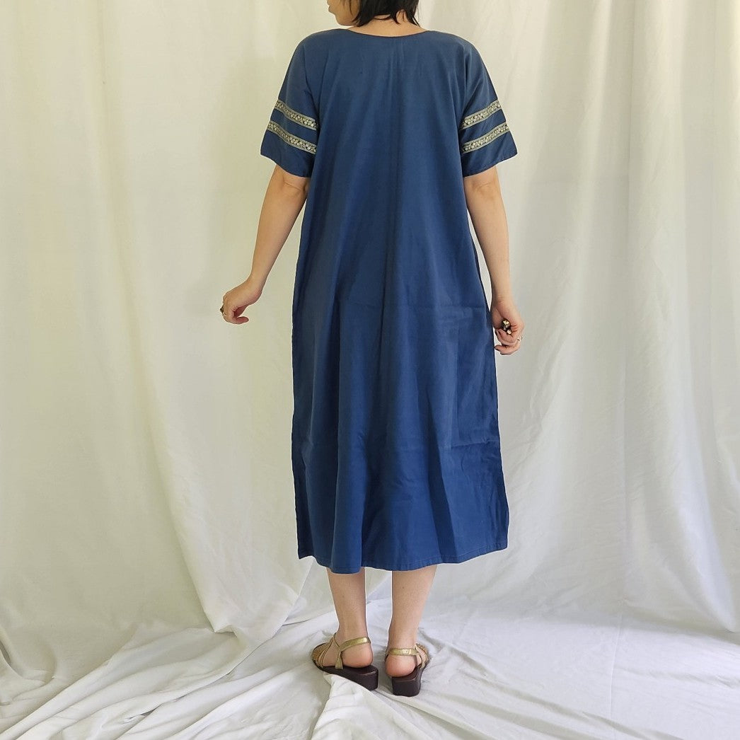 Vintage Homemade Blue Renaissance Fair Dress