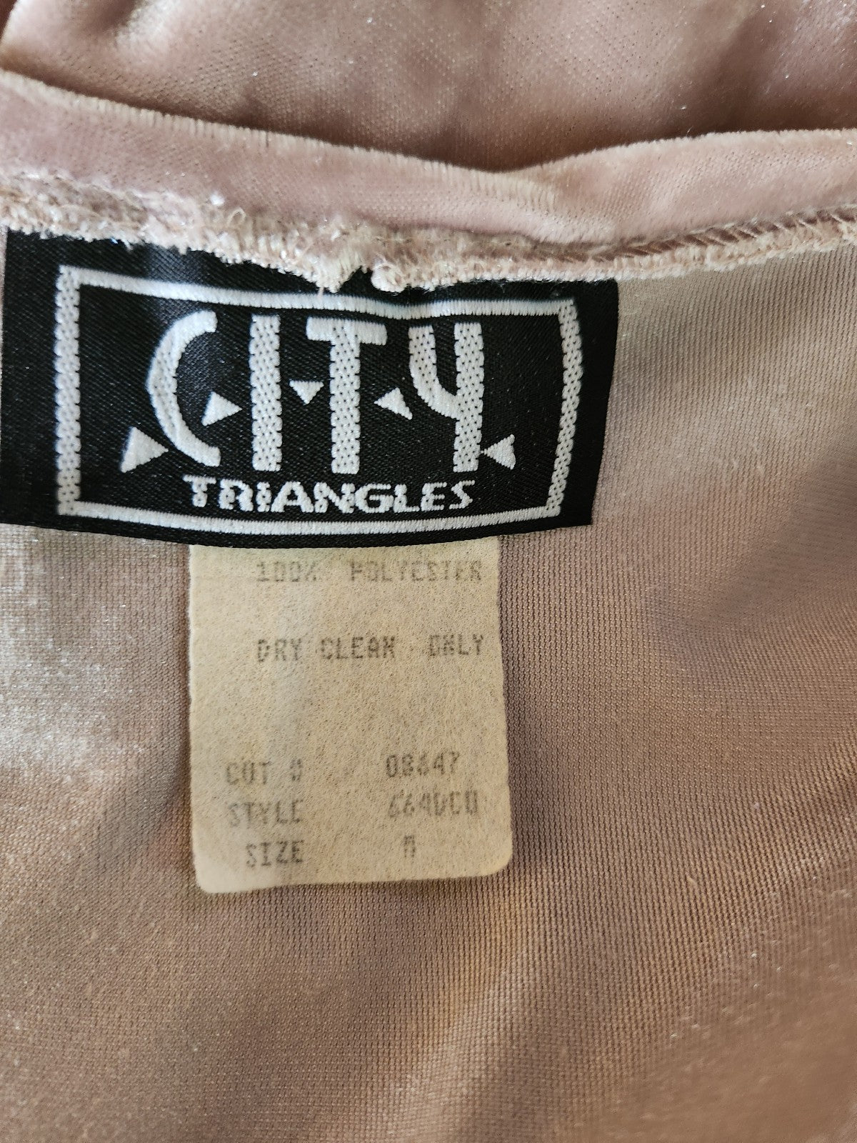 90s Tan Velvet Whimsigoth Dress