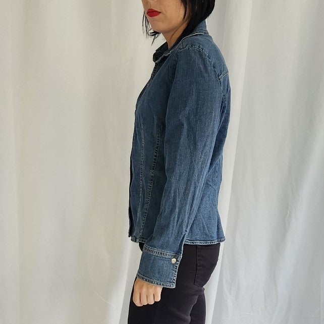 Y2K Snap Front Denim Jacket