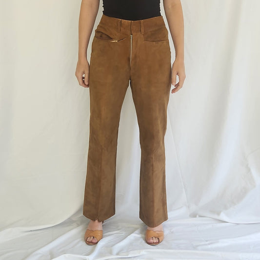 70s Tan Suede Pants