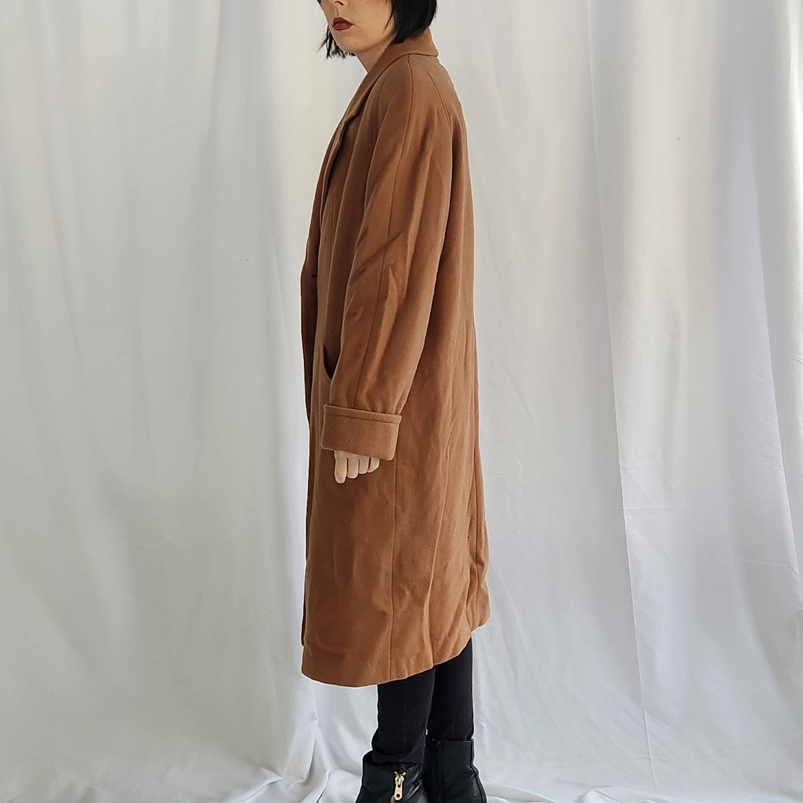 90s Brown Wool Overcoat