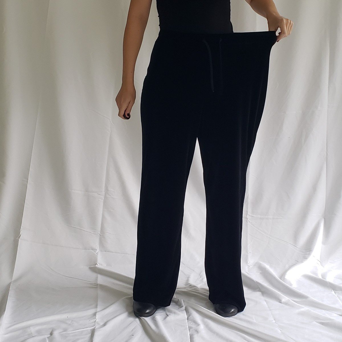 90s/Y2K Black Velvet Stretchy Pants