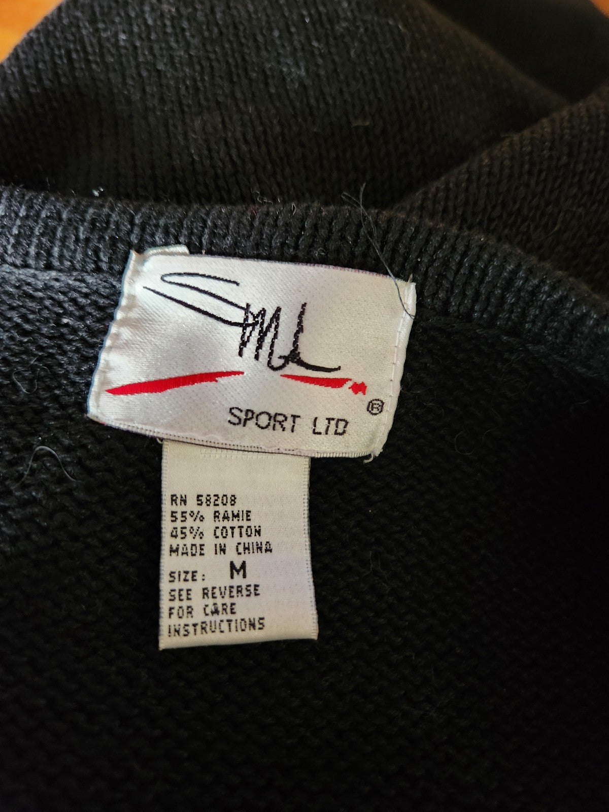 80s Black and Gold Beaded Sweater Vest