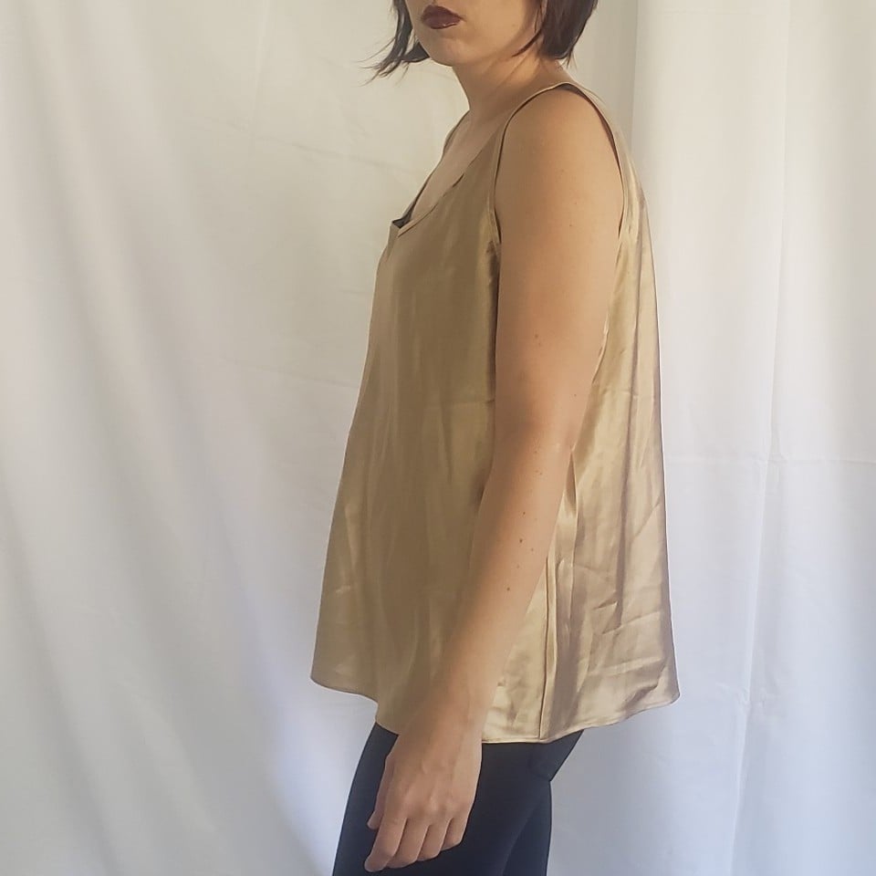 90s Gold Satin Sleeveless top