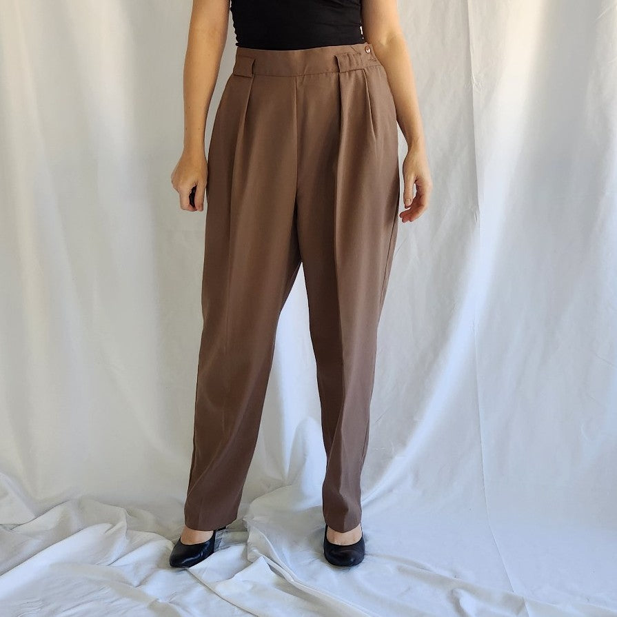 80s Cool Toned Brown Trousers