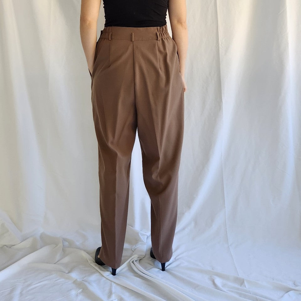 80s Cool Toned Brown Trousers