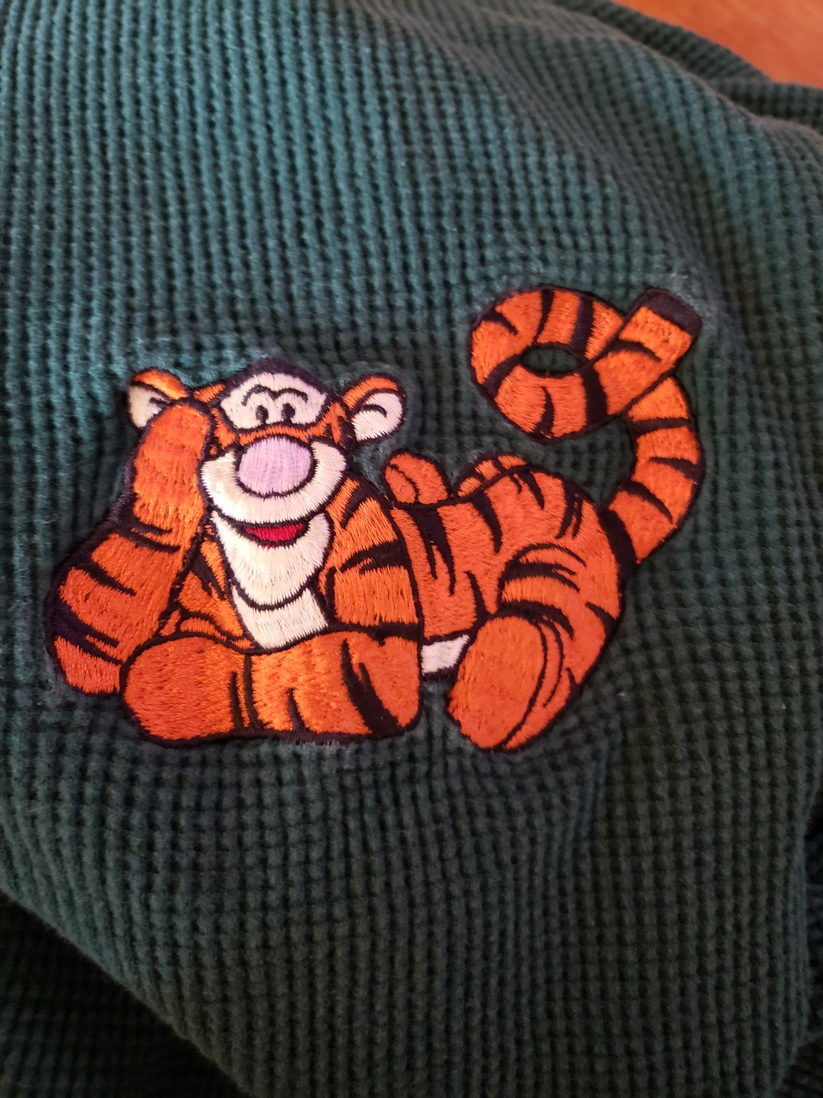 90s Disney Store Tigger Waffle Knit Henley