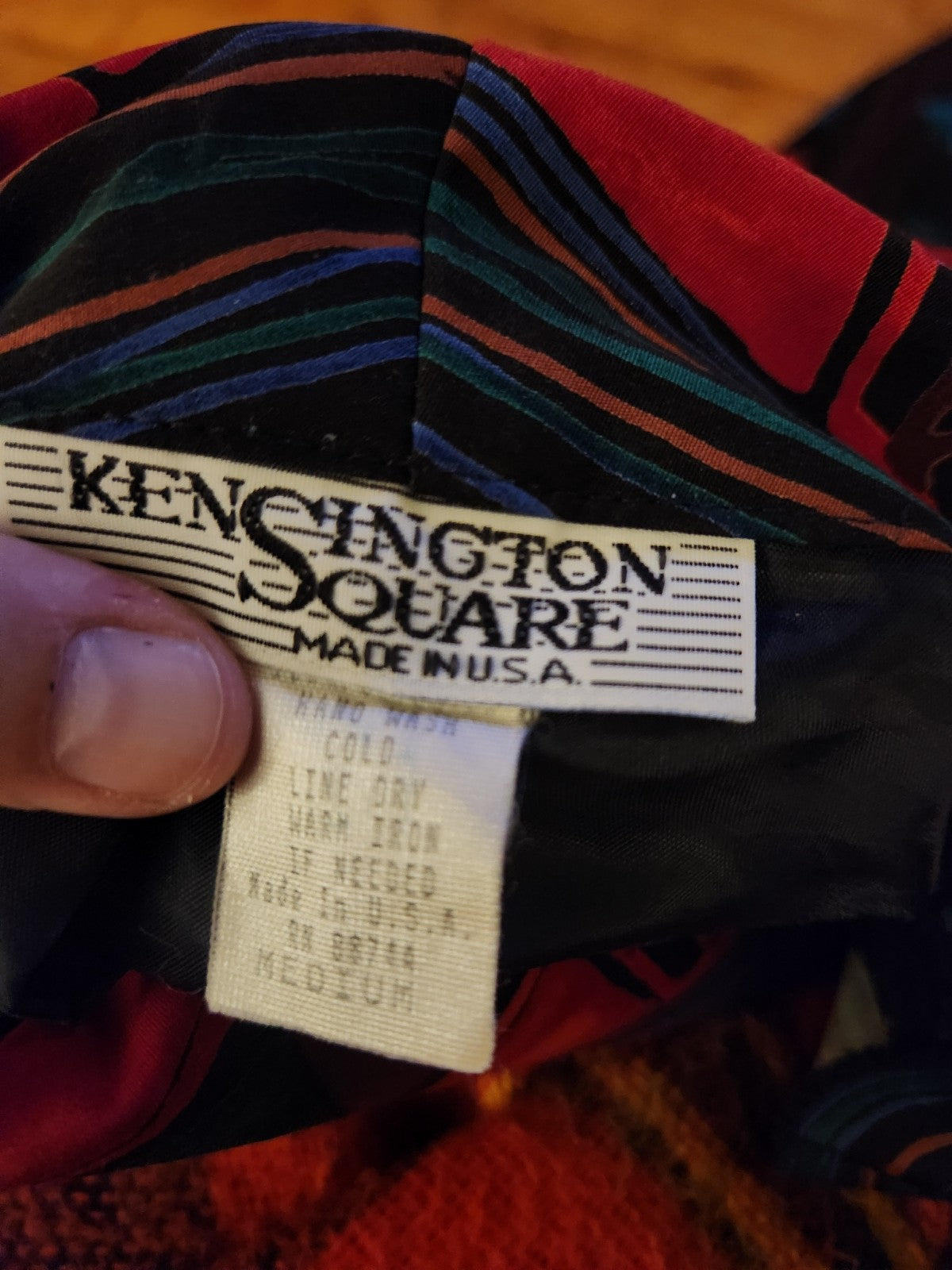 80s Black, Red, and Green Funky Blazer