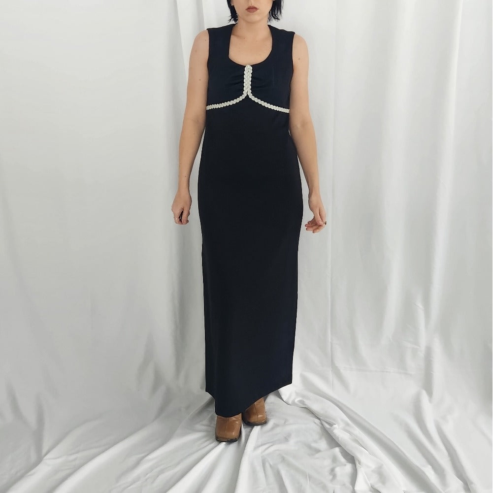 Hand Made 70s Black Gown