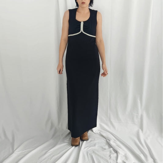 Hand Made 70s Black Gown