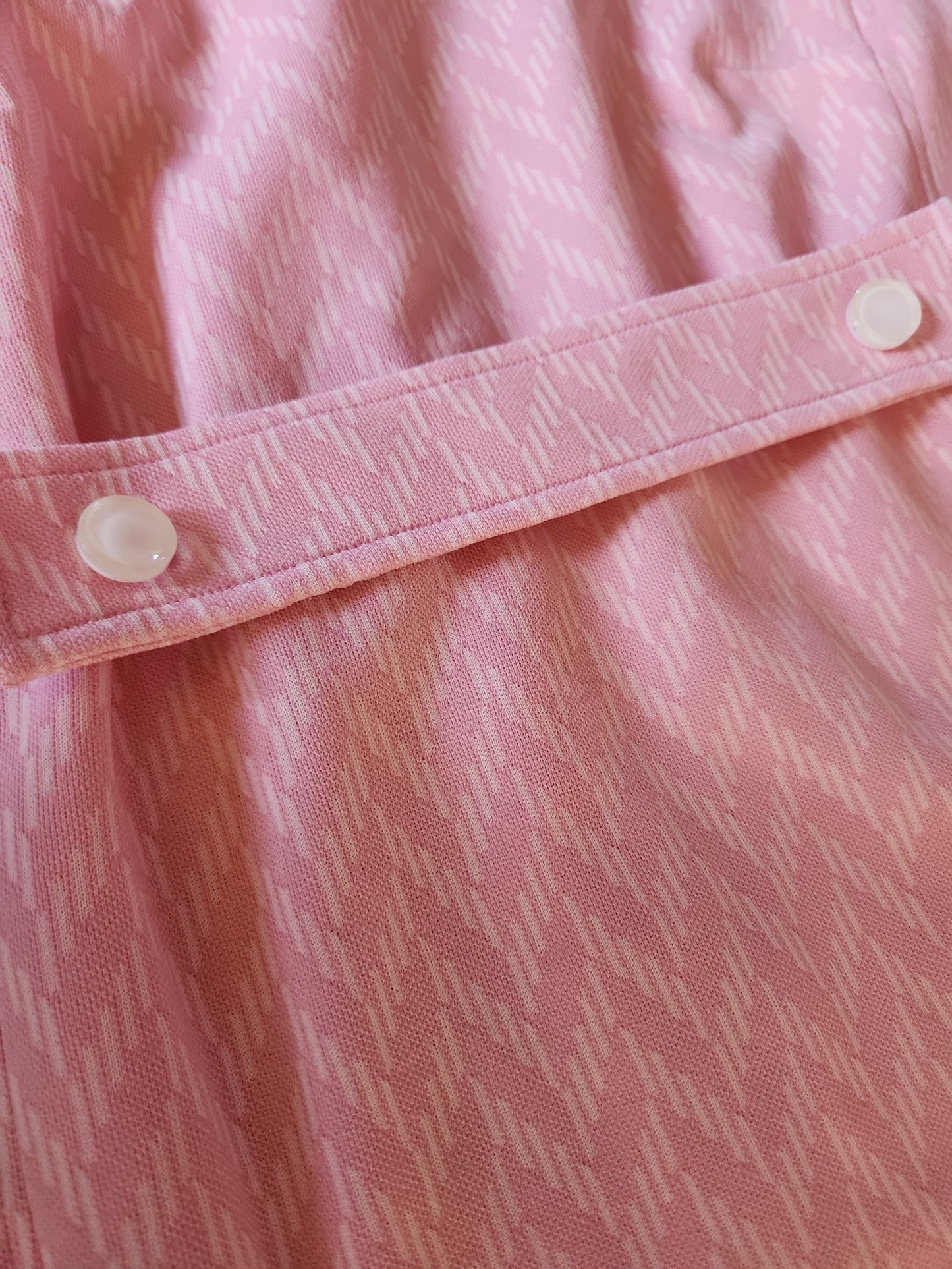 60s/70s Pink and White Mod Sheath Dress