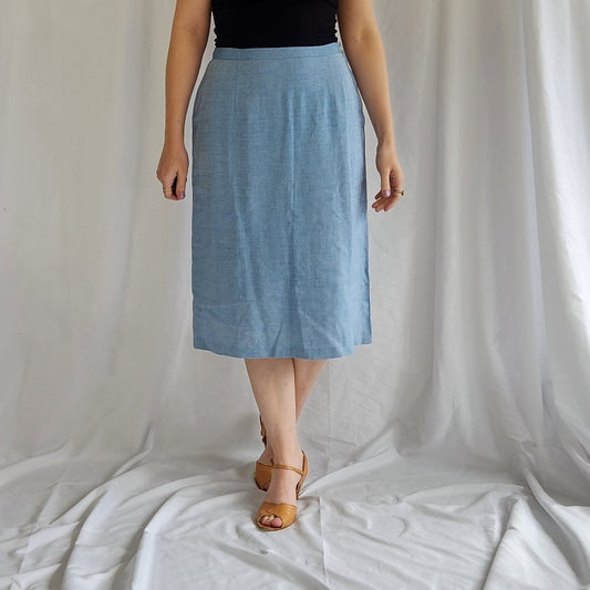 60s Blue pencil Skirt