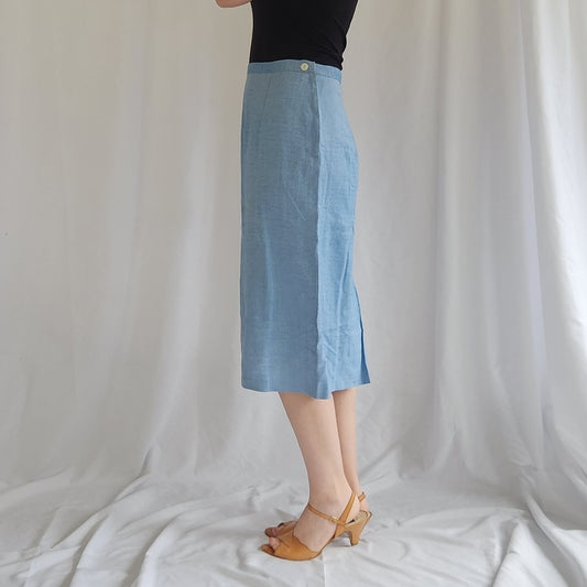 60s Blue pencil Skirt