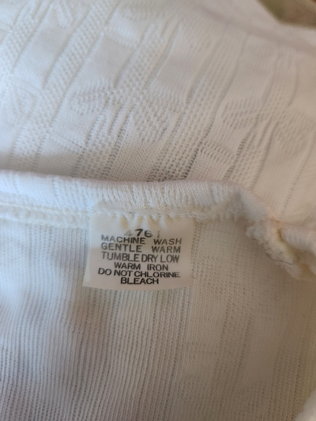 70s White Poly Tee