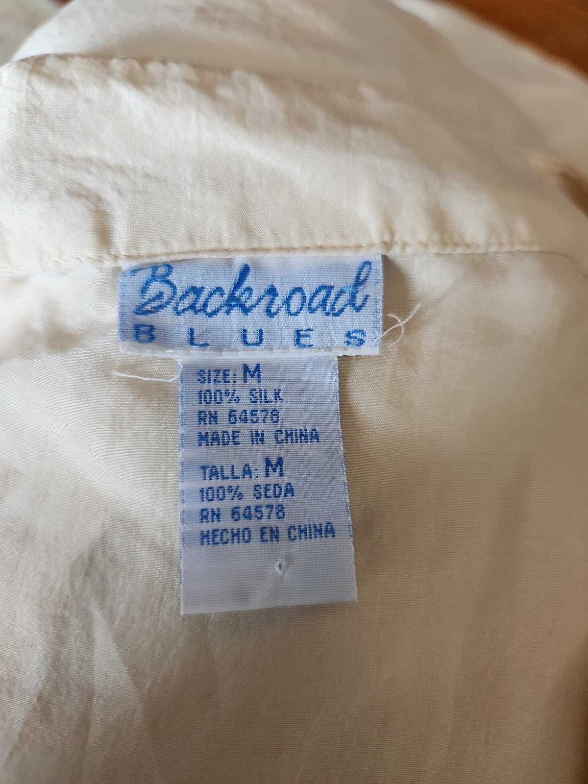 90s Cream Silk Blouse