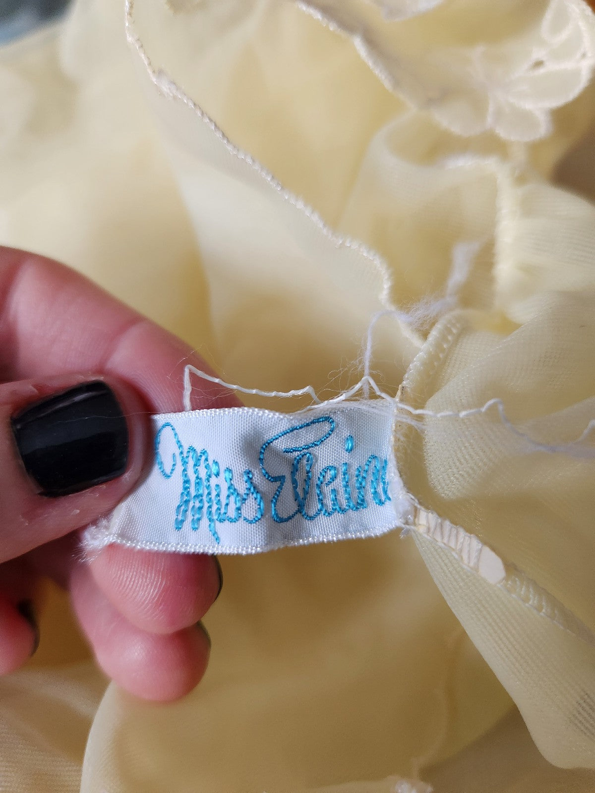 60s/70s Sheer Yellow Robe