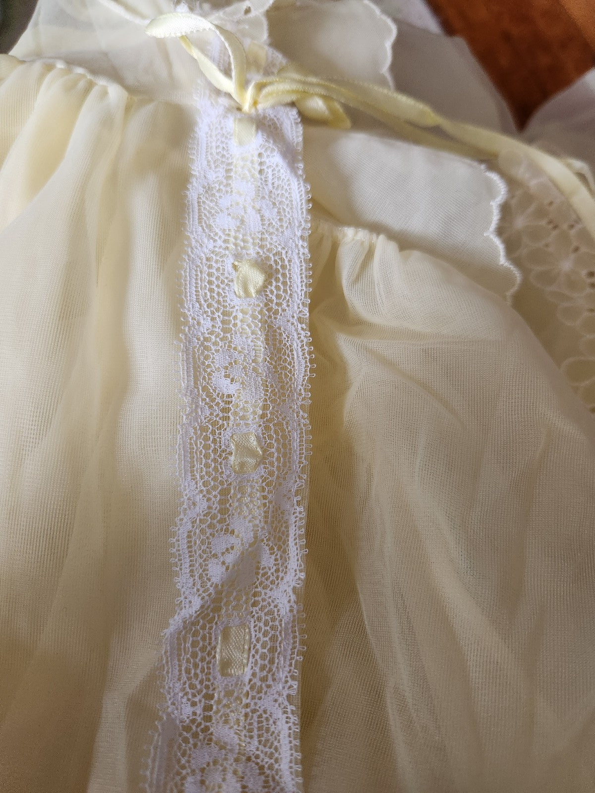 60s/70s Sheer Yellow Robe