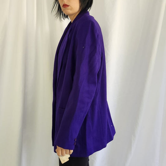 90s Deadstock Purple Wool Blazer