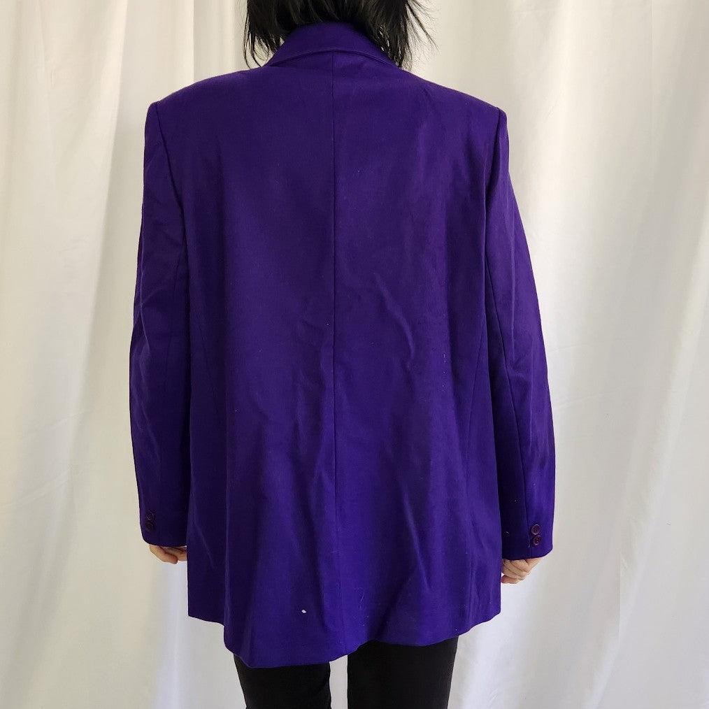 90s Deadstock Purple Wool Blazer