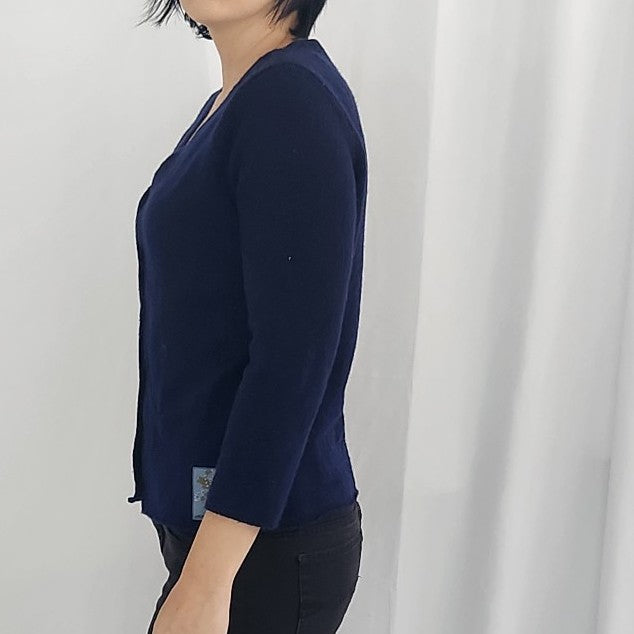 Y2K Abercrombie and Fitch Blue Lambswool Cardigan